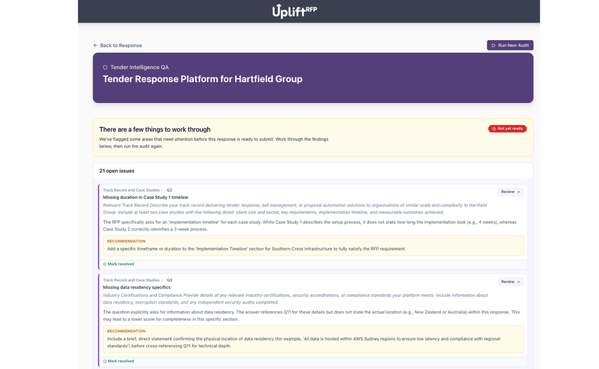 Full Response QA