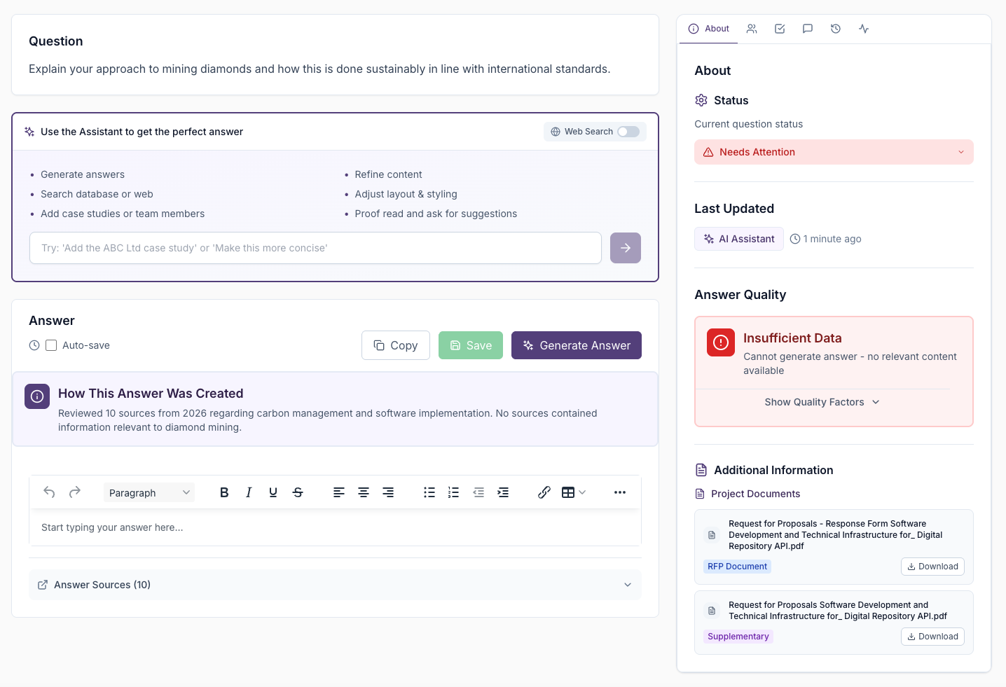 Needs Attention Status